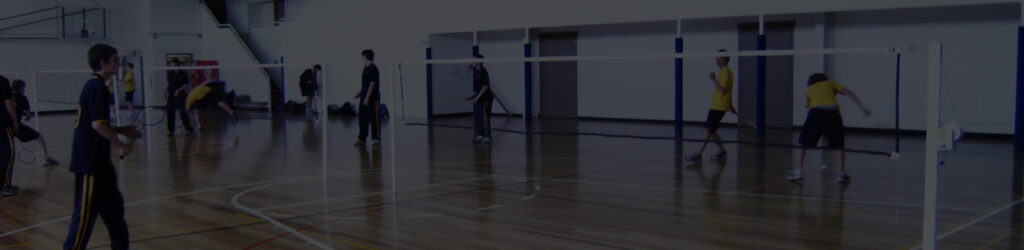 Badminton courts at the sport centre
